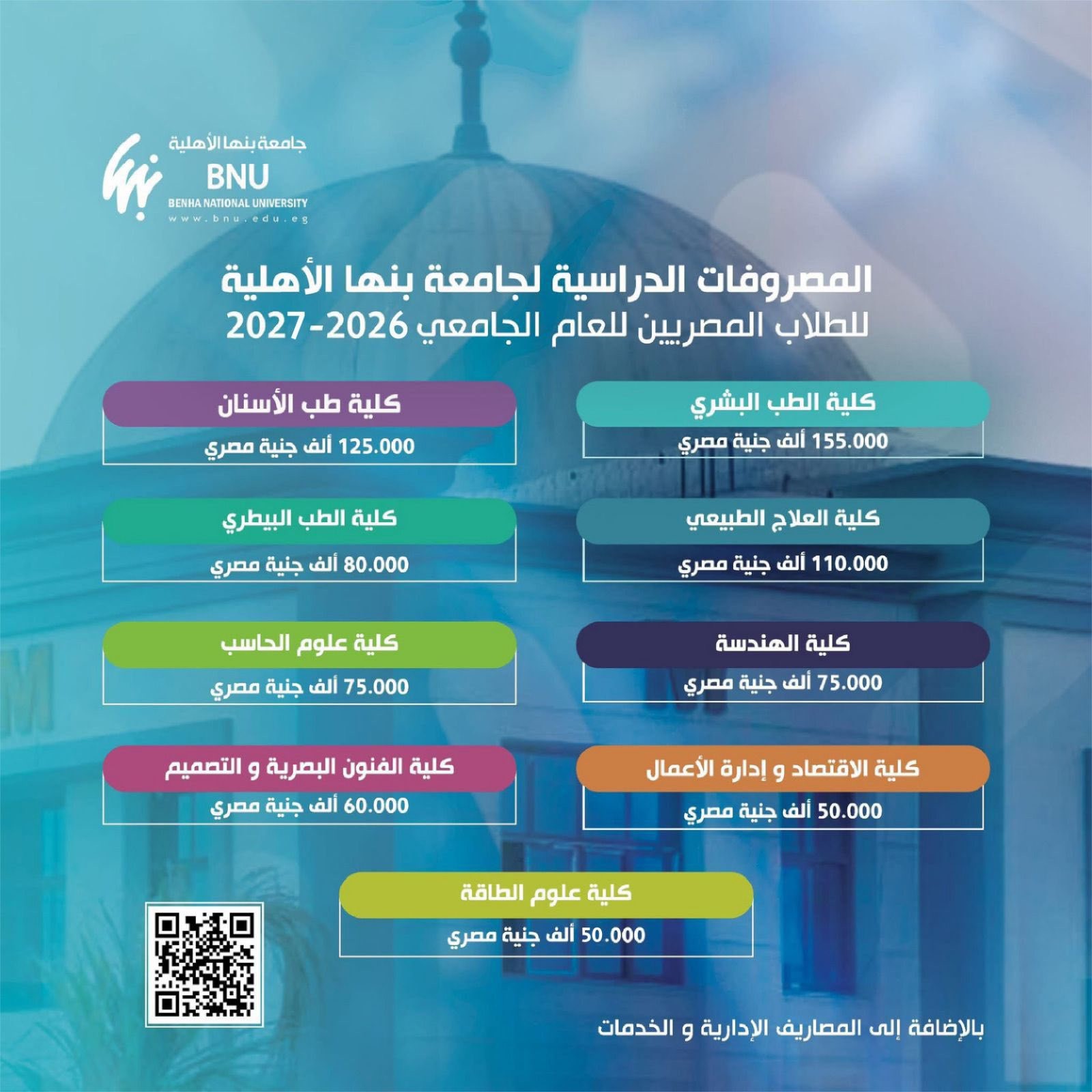 فتح التقديم المبكر الإلكتروني بجامعة بنها الأهلية للعام الأكاديمي 2026-2027
