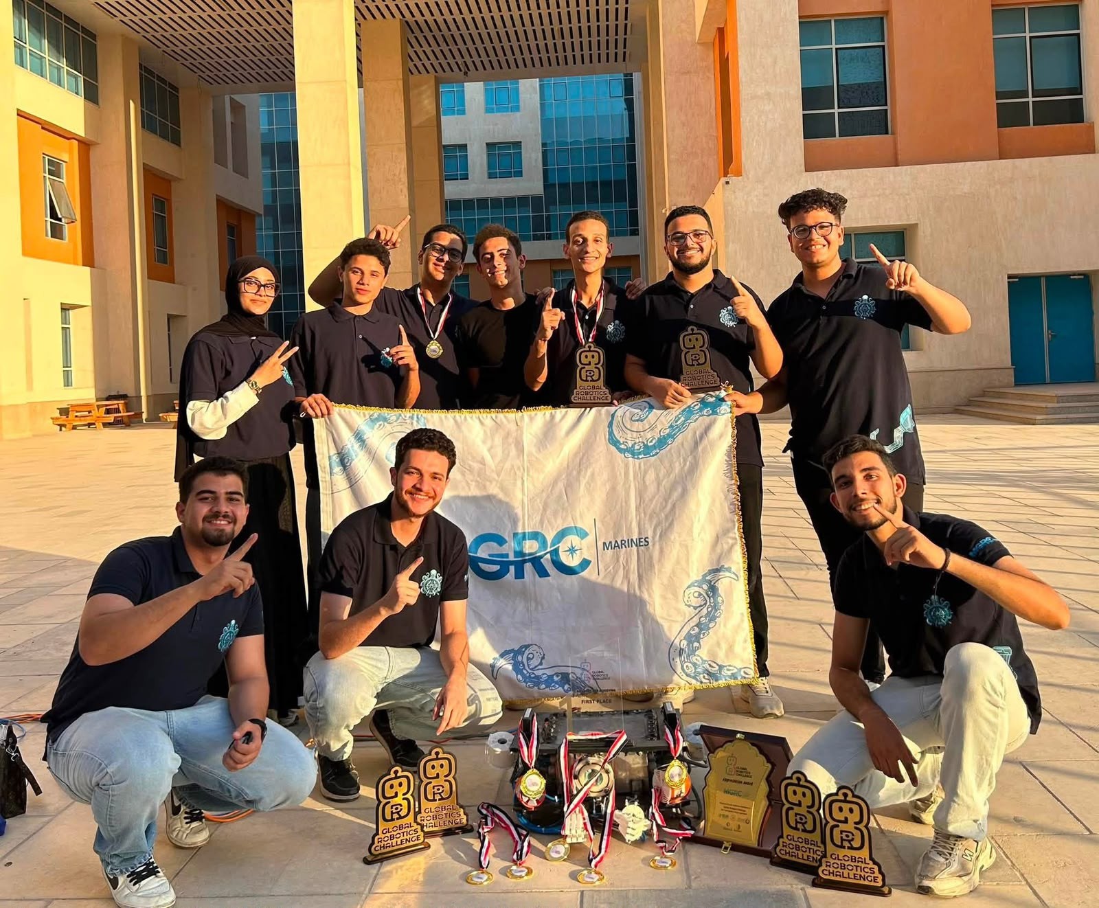 طلاب جامعة بنها الأهلية يحصدون المركز الأول في مسابقة Global Robotics Challenge للروبوتات ويتأهلون للمرحلة الدولية